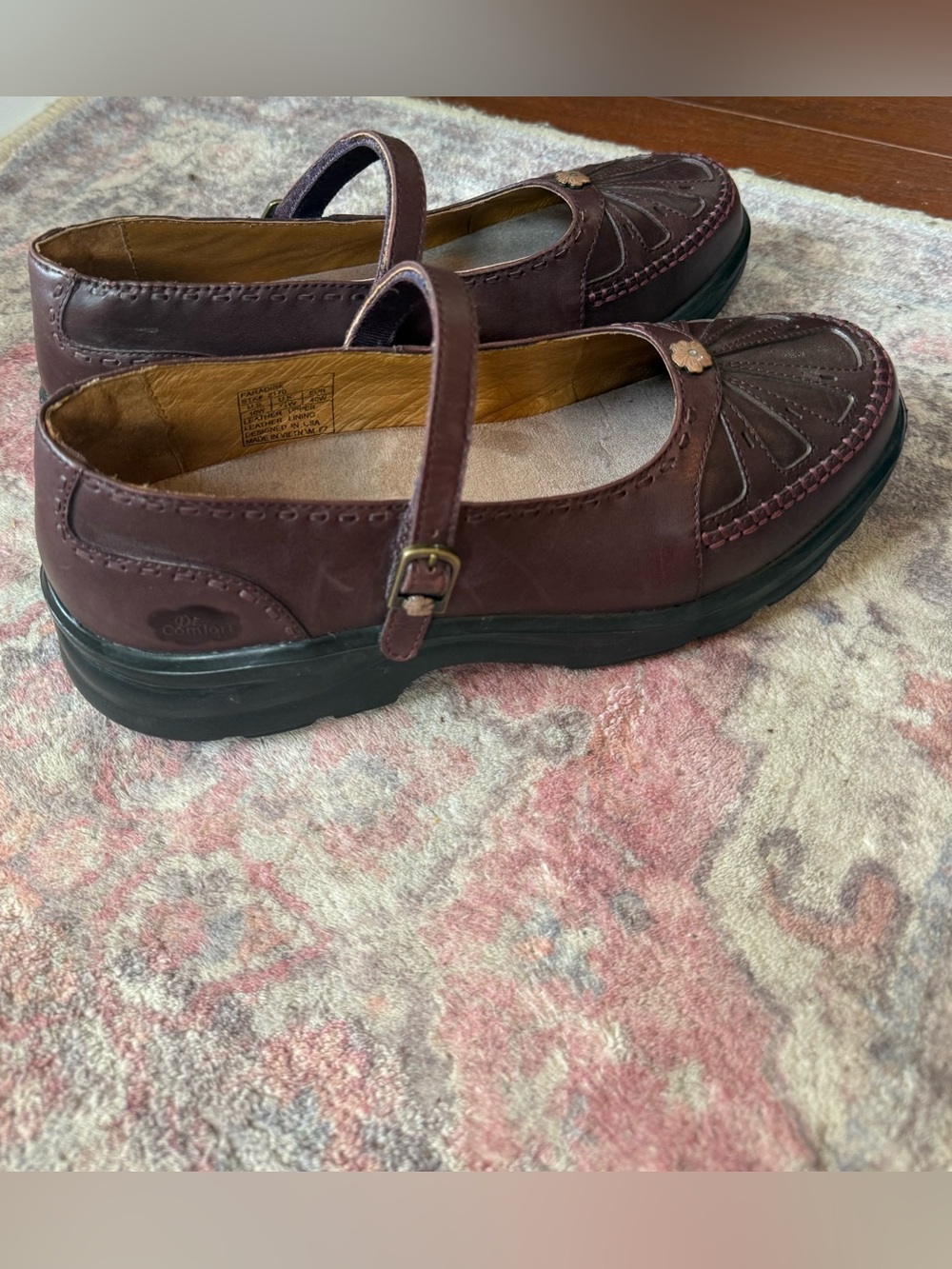 Dr. Comfort Paradise 2120 Diabetic Mary Jane  Leather Shoes  Sz 10 W